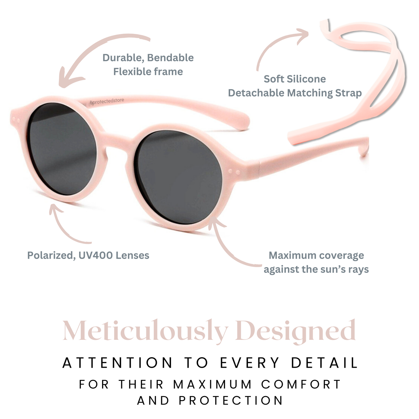 Bprotectedstore-NoosaBabyPolarizedSunglasses-Peach-Inforgraphic