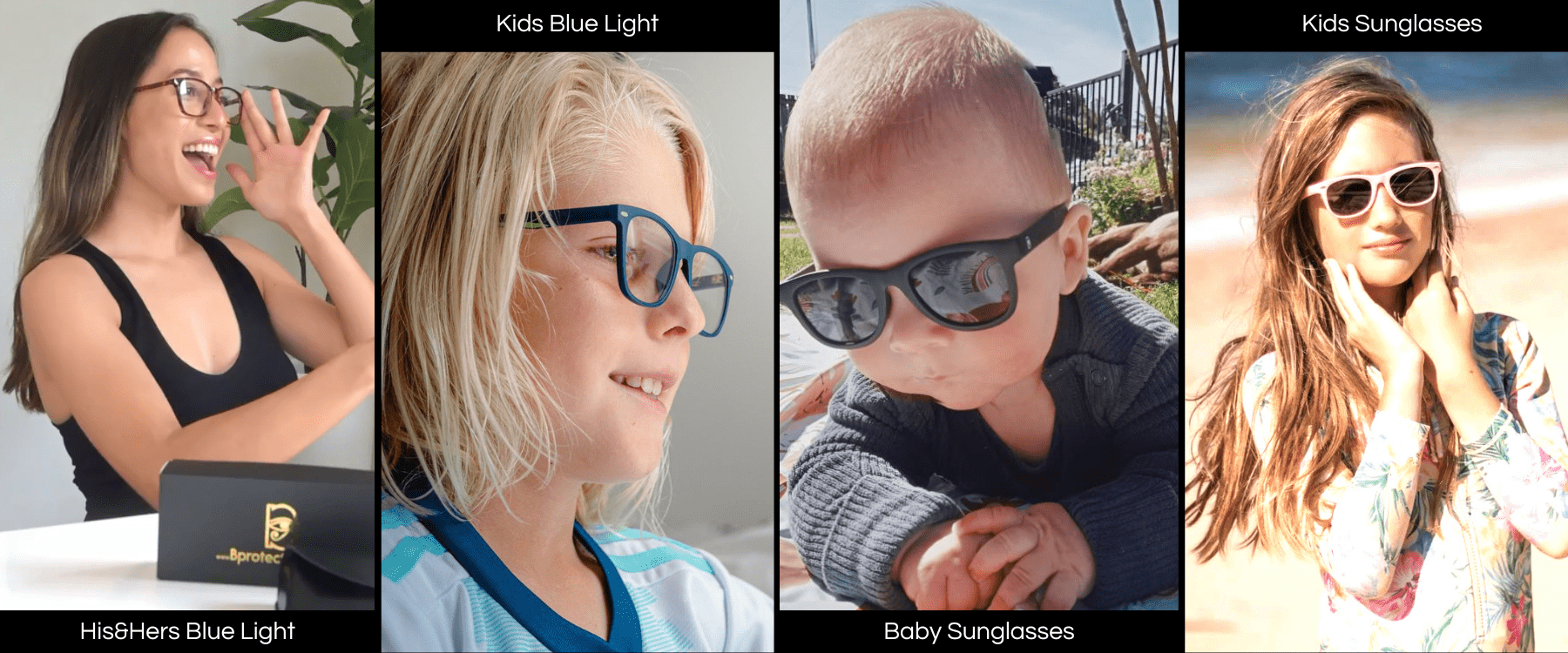 Bprotectedstore Blue Light Glasses for the whole Family, Baby and Kids Sunglasses