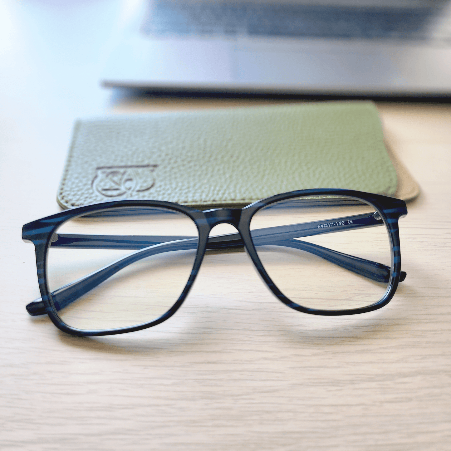 BproAB - Blue Light Blocking Glasses - Blue Accent Black Frame-Lifestyle