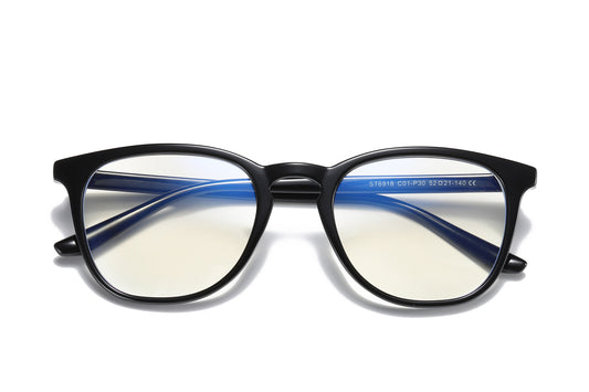 Bprotectedstore-Cai-Glossy Black-Blue Light Gaming Glasses-Facing