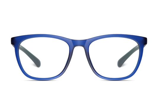 Bprotectedstore Alex Matte Deep Blue Transparent Blue Light Blocking Glasses-Front