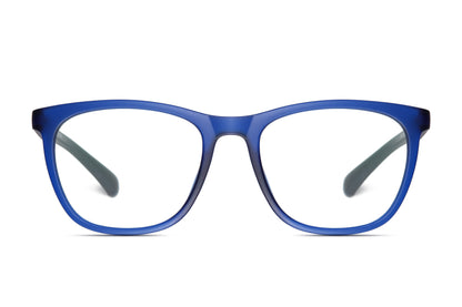 Bprotectedstore Alex Matte Deep Blue Transparent Blue Light Blocking Glasses-Front