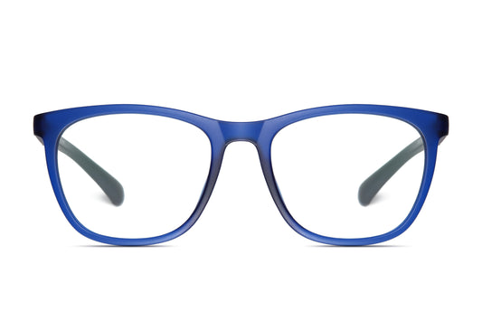 Bprotectedstore Alex Matte Deep Blue Transparent Blue Light Blocking Glasses-Front
