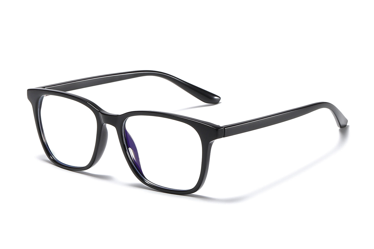Bprotectedstore BproAB Glossy Black Blue Light Glasses - Stylish Comfort for Everyday Wear-Side