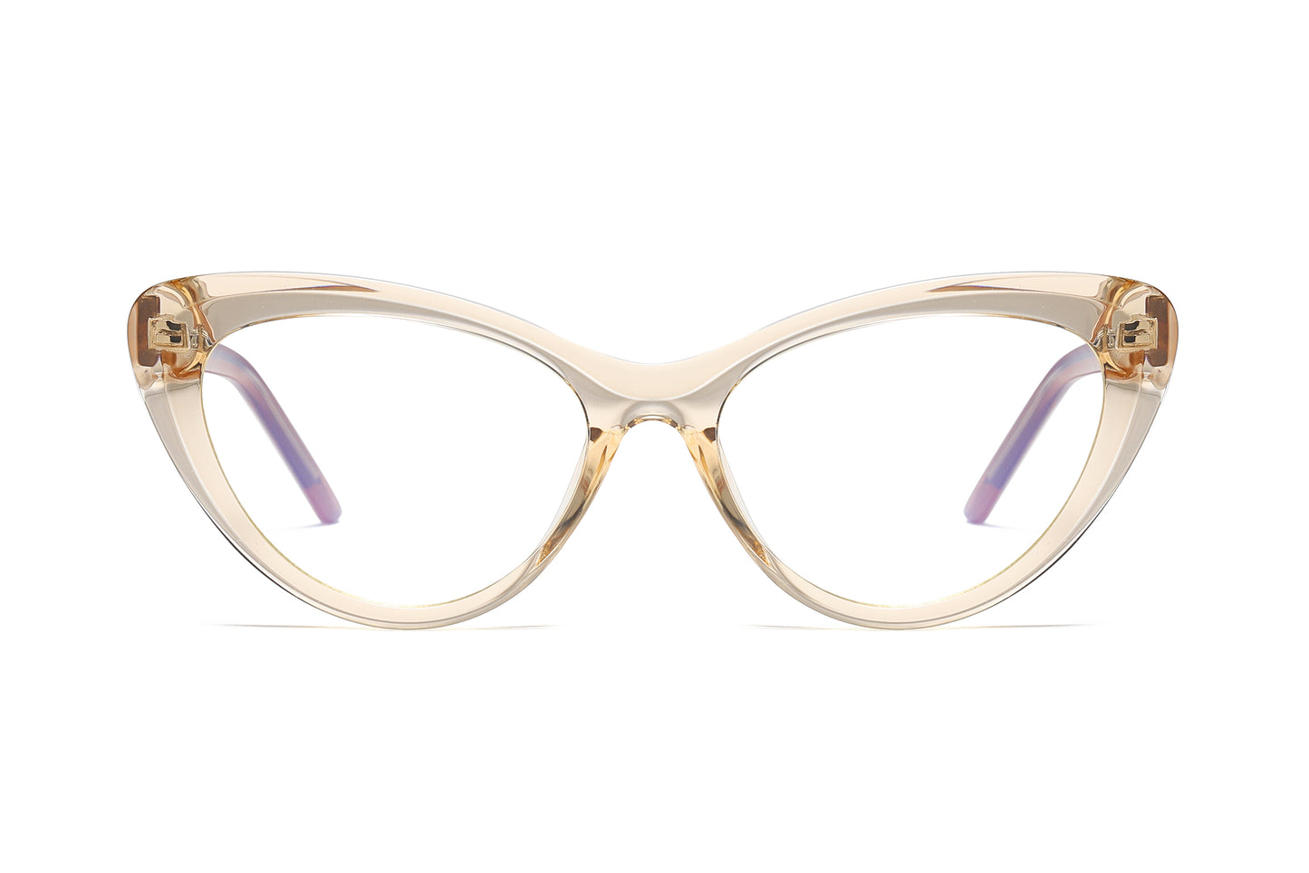 Bprotectedstore Cleo Cat Eye Blue Light Computer Glasses in Champaign - Front View