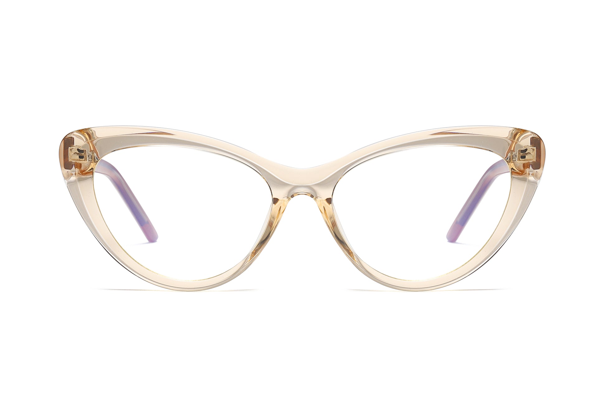 Bprotectedstore Cleo Cat Eye Blue Light Computer Glasses in Champaign - Front View