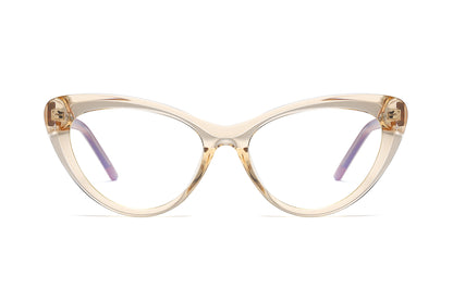 Bprotectedstore Cleo Cat Eye Blue Light Computer Glasses in Champaign - Front View
