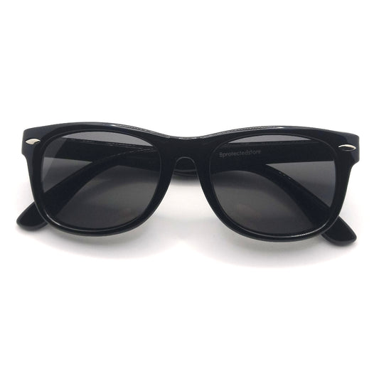Bprotectedstore Flex Classic Black Children Polarized Sunglasses - Stylish and Safe Eyewear for children-Facing