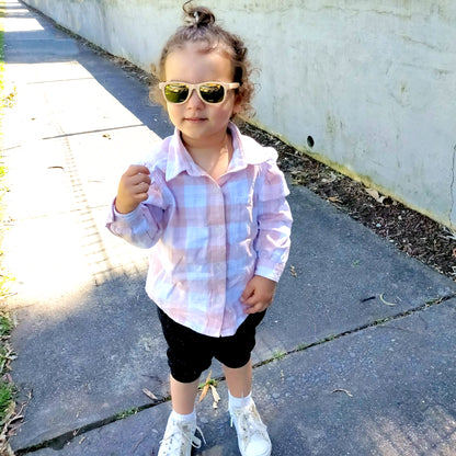 Bprotectedstore Mina Peach Polarized Newborn Sunglasses - Cute and Protective Eyewear for Tiny Eyes-Lifestyle