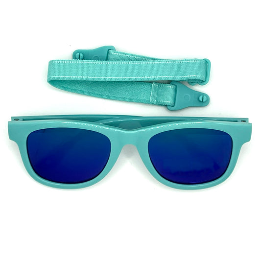 Bprotectedstore Mina Turquoise Infant Polarized Shades - Cute and Protective Eyewear for Little Ones-facing