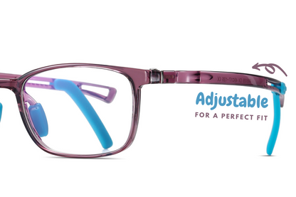 Bprotectedstore Noura Purple Children Blue Light Protection Glasses-Adjustable