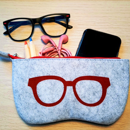 Bprotectedstore Tut Black Frame with Red Accents Kids Blue Light Blocking Glasses-Lifestyle