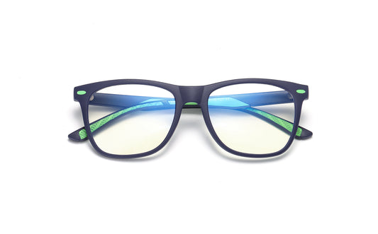 Bprotectedstore Tut Navy Blue Kids Blue Light Protection Glasses_Facing